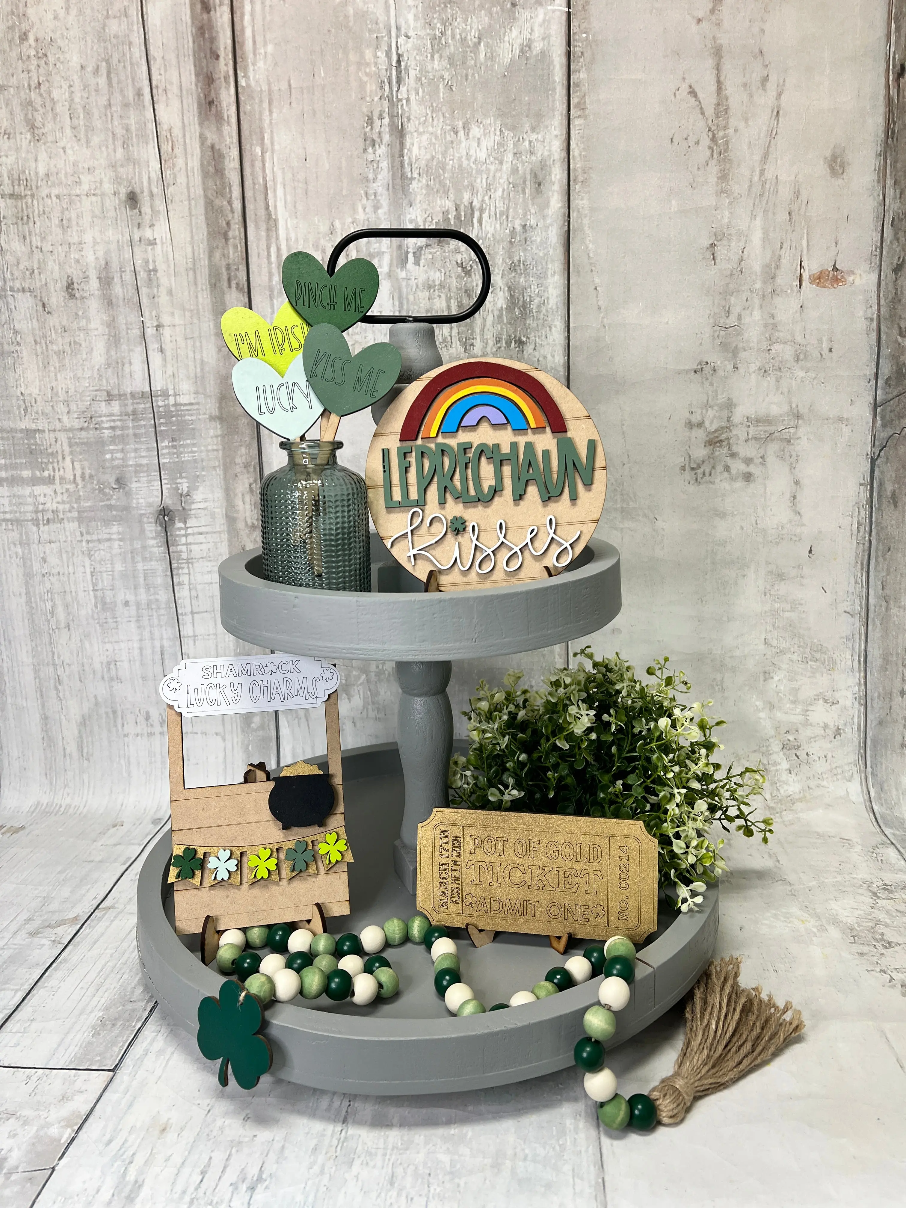 St. Patricks Day Irish kisses diy Tier Tray Kit