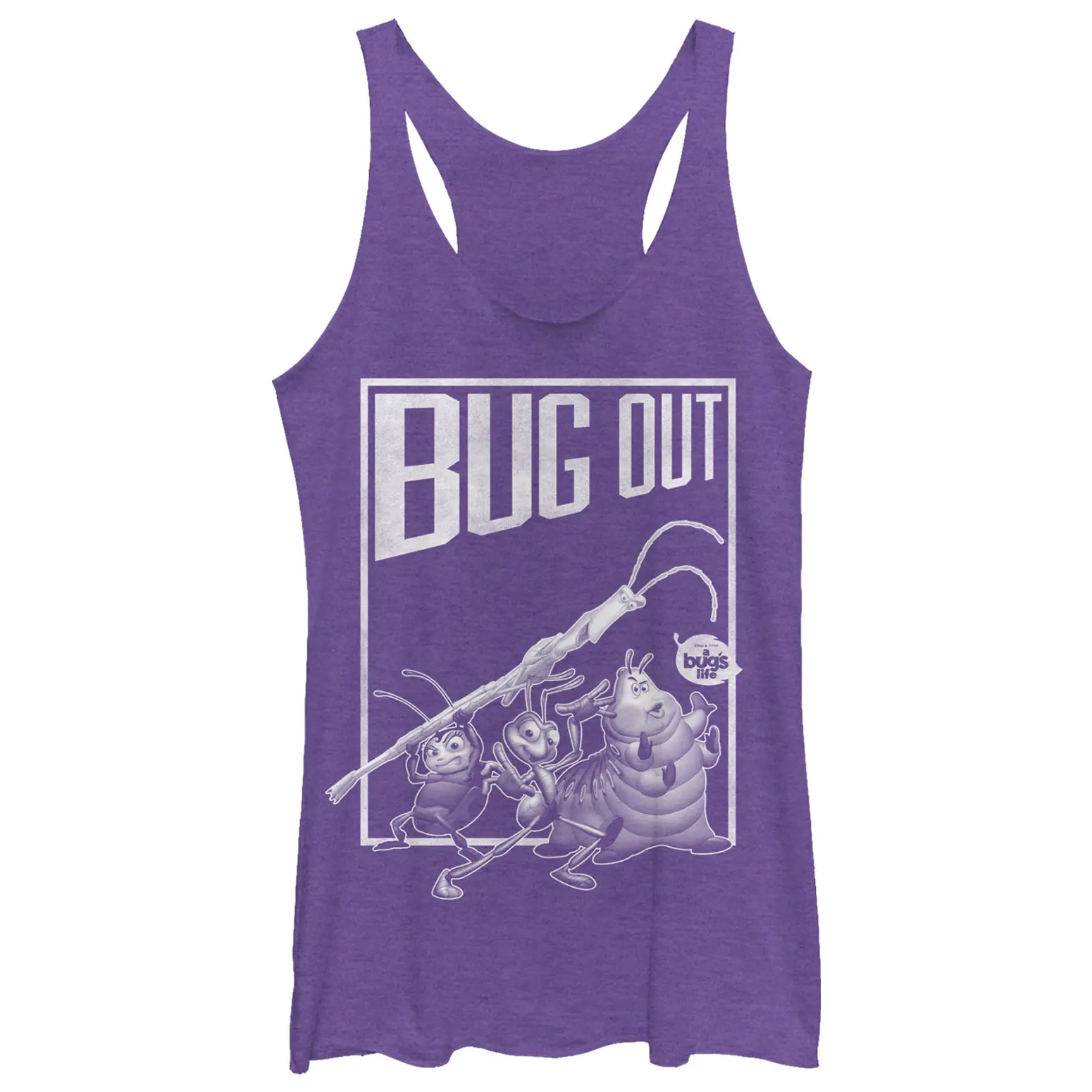 Women's A Bug's Life Design Racerback Tank Top - Crew Neck, High Stretch, Hang Dry, 2XL Size