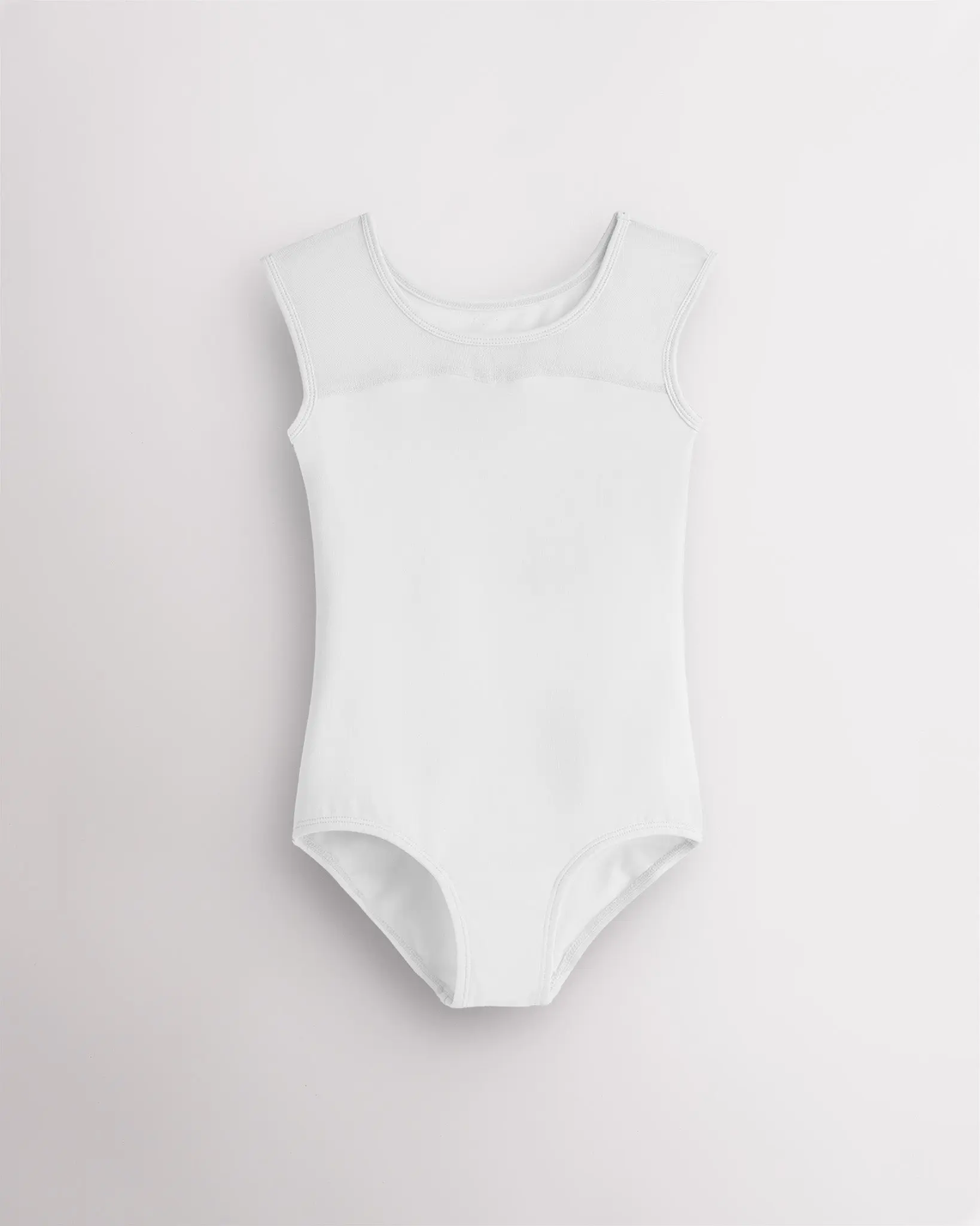 Girls' Sweetheart Cotton Tank Leotard with Mesh Insert, Ballet Outfit, Dance Attire for Dancewear, Stretch, Sleeveless
