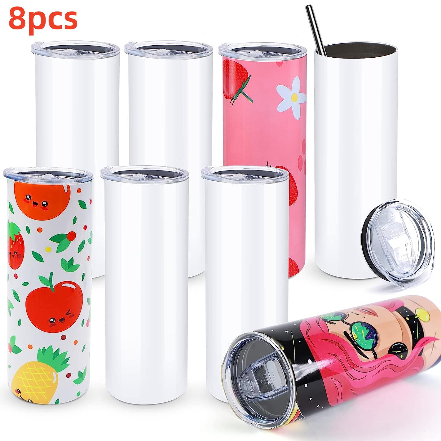 HTVRONT 8 Pack 20 OZ Sublimation Tumbler Blanks Skinny Straight in Bulk, Stainless Steel Insulated Sublimation Tumbler HTVRONT 8 Pack 20 OZ Sublimation Tumbler Blanks Skinny Straight in Bulk, Stainless Steel Insulated Sublimation Tumbler