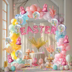 Bright 151Pcs Easter Balloon Arch Kit, Pastel Bunny Balloon Garland Easter Decorations For Party Birthday