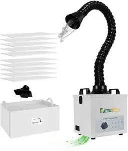 Solder Fume Extractor ‎FC-100A- Powerful 100W Suction, Low-Noise, 3-Stage Filtration System with 12 Filters for Laser Welding Smoke Absorption and Desktop Soldering solder  iron weld wire tool  stackers