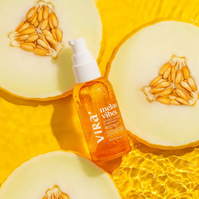 VIRA Melon Vibes Finishing Hair Serum | Instant Shine  Anti-Frizz / Hydrating Glow  Lightweight Leave-In with Melon Scent | UV Protection | Vegan, Sulfate & Paraben-Free | 60ml / 2 fl oz