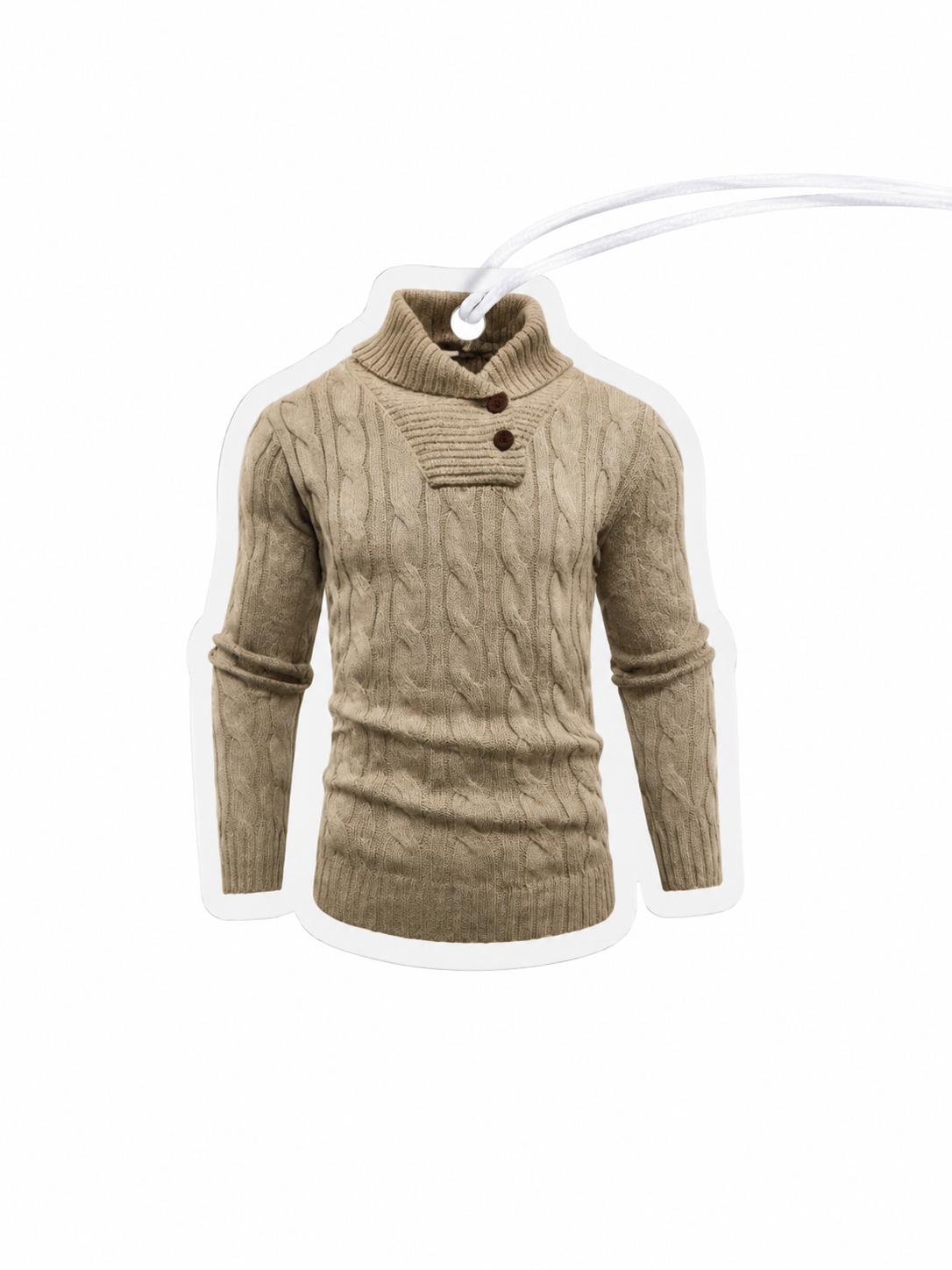 Men's Pullover Sweater Scented Card, Menswear Knitwear Tops, Gift Option