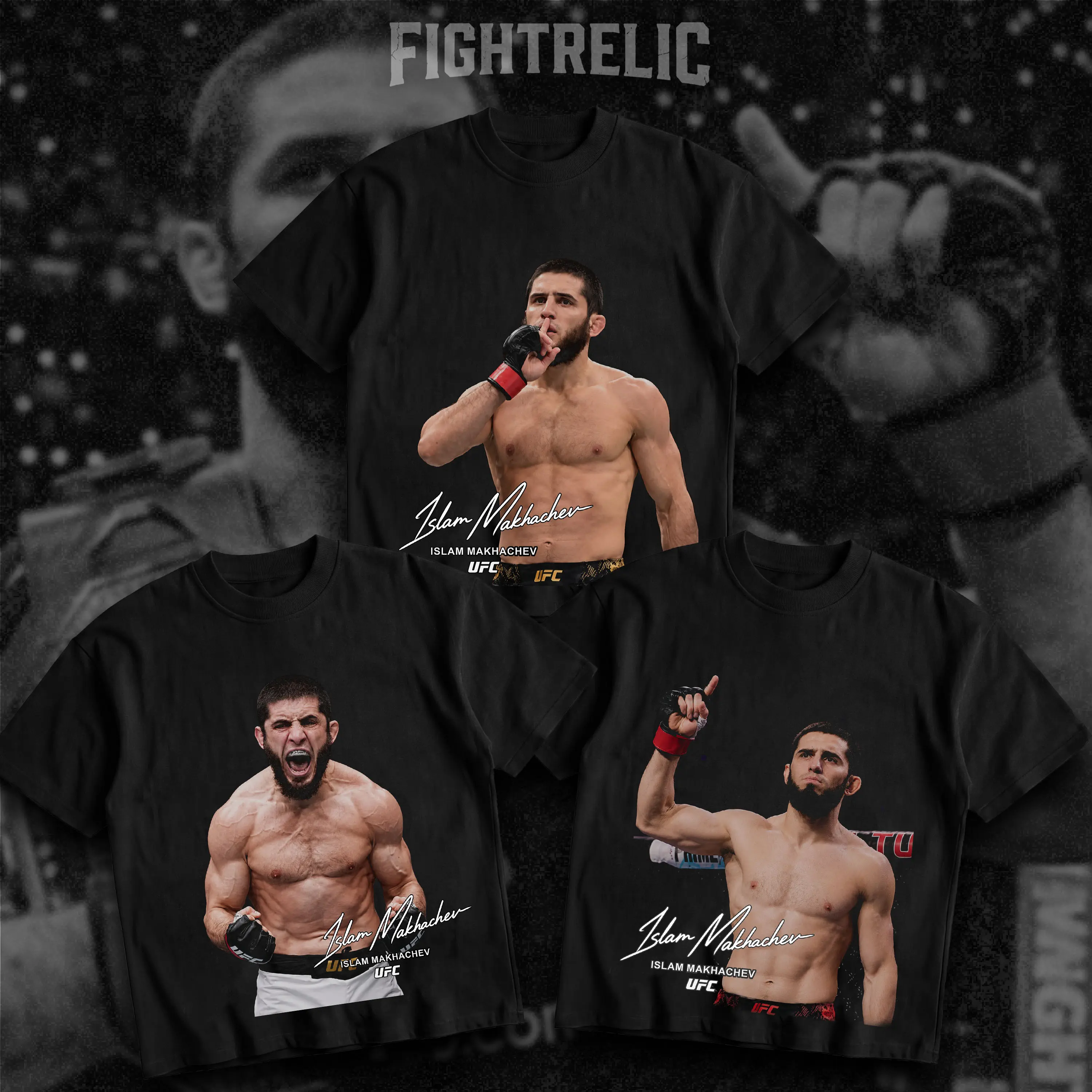 FIGHTRELIC [COLECTION] UFC P4P Islam Makhachev Men's T-Shirt, The Baddy UFC Graphic Tee, UFC MMA Shirt, Gift for Fighters, Sports Apparel Cotton Tee, Gift for Him, Gift For Her, Made In USA.