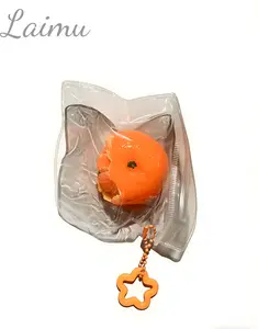 Realistic Orange Squishy Keychain - Super Soft & Bouncy Stress Relief Toy