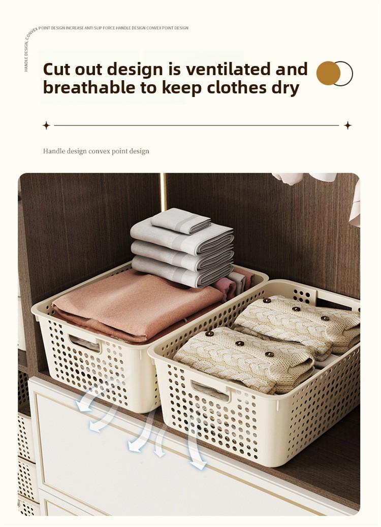 3Pcs Aestheti Nesting Storage Bins Minimalist Cream Series Organizer Set Perfect for Clothes, Toys & Kitchen Home Essentials