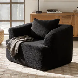Niccae 360° Swivel Round Upholstered Comfy Chair