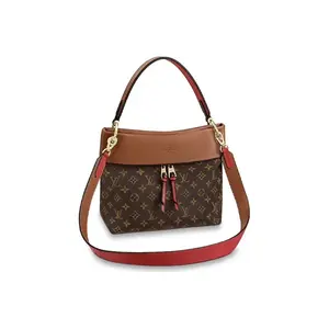 Pre-owned Louis Vuitton Canvas Crossbody Bags Tuileries Besace Handbag Brown with Monogram Pattern and Adjustable Strap