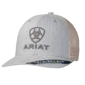 Ariat Men's Heather Grey Embroidered Logo Trucker Hat