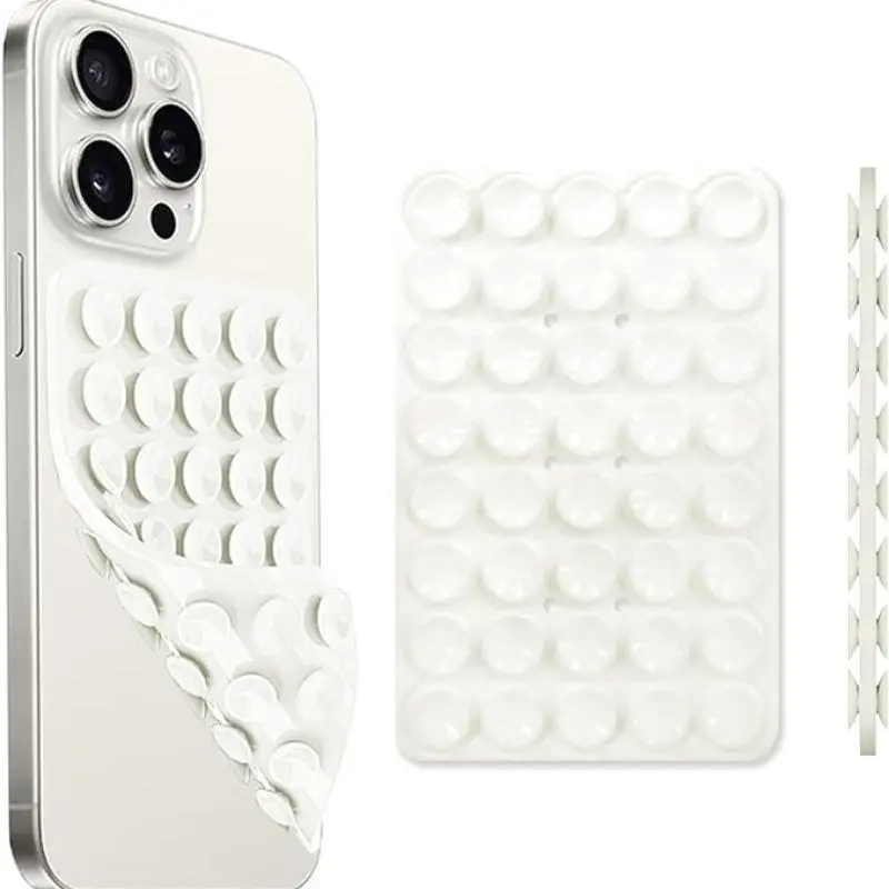 2-Pack Silicone Suction Cup Cellphone Holder - Magnetic Pad Stand Grip, Non-Slip Mobile Accessory for Smartphones, Ideal for Videos, Party Bag Gift Home Supply