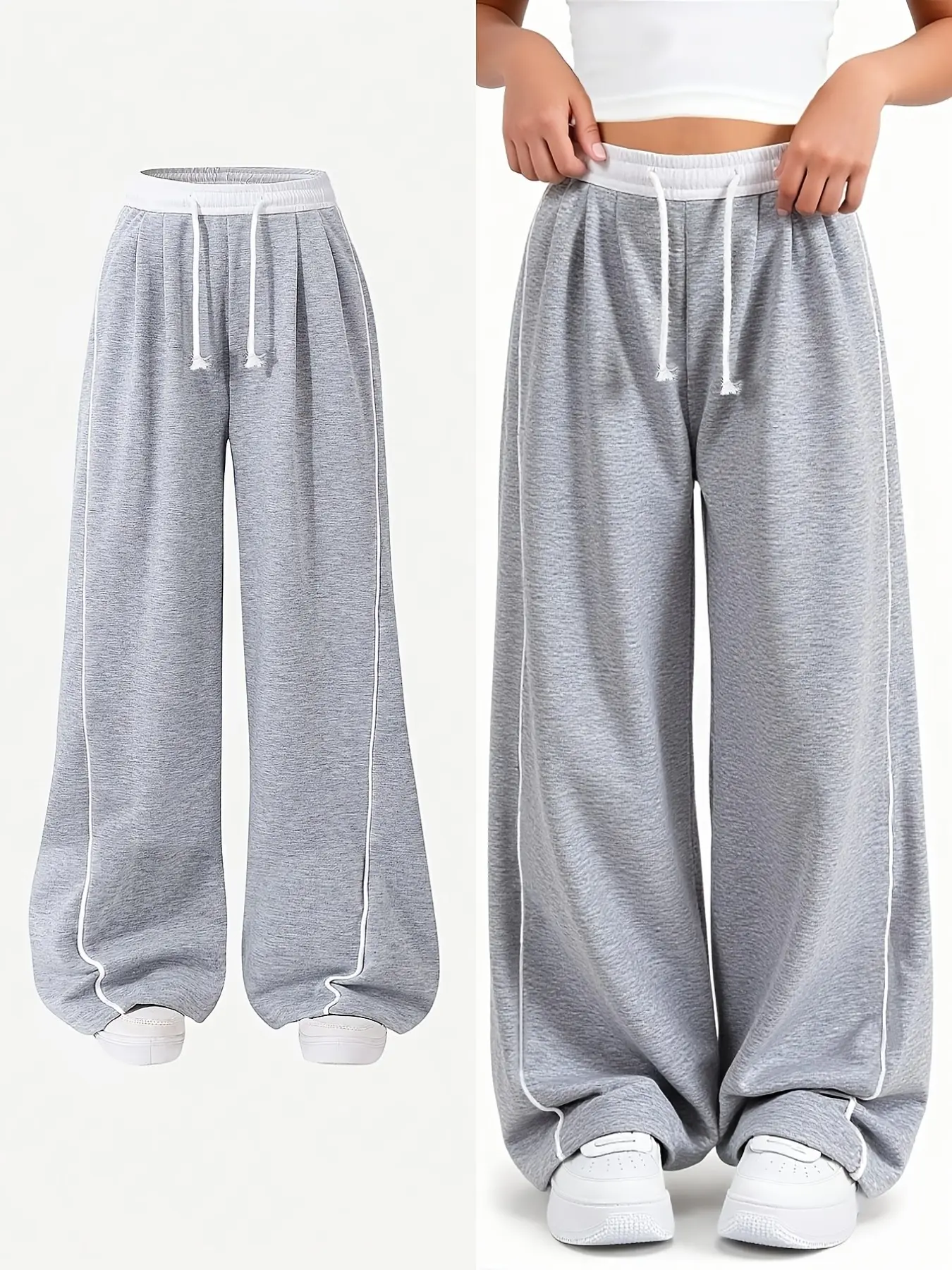 Teen Girl Casual Slim-Fit Trousers, Stars Pattern, Spring & Fall Wear, Fashionable Long Pants for Girls Aged 3+, Home & School