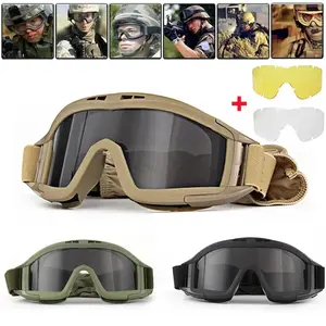 3PCS 3mm Dual Lens Goggles, Adjustable Safety Goggles, Outdoor Paintball Goggles, Level 1 Industry Standard Faceplate, Ventilated with Anti-Scratch Shield