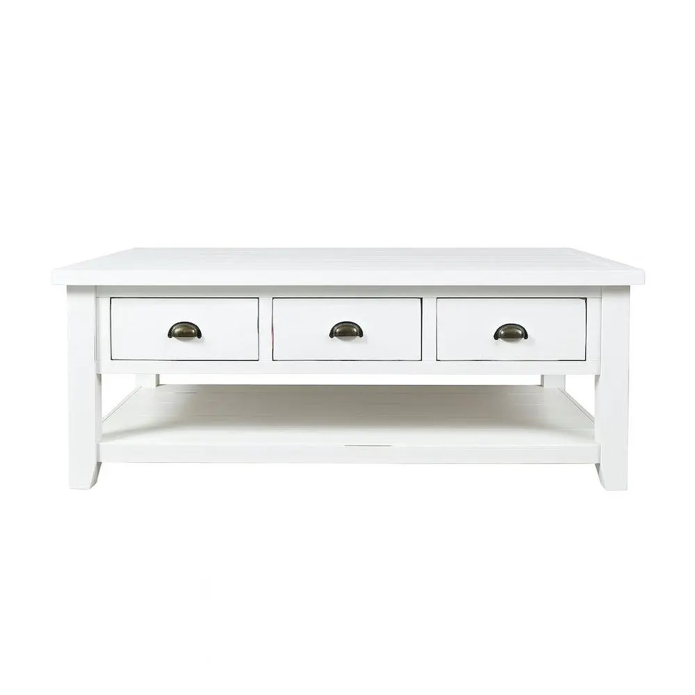 Artisan's Craft Rustic Farmhouse Distressed Solid Wood Coffee Table