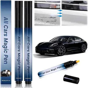 2PCS Magic Car Scratch Removal Pen, Professional Repair Solution for All Cars, Works On Any Color to Fix Scratches Swirl Marks and Scuffs,Weatherproof Touch-Up Paint Pen