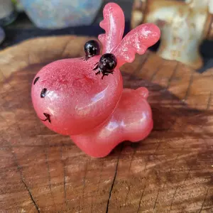 Resin Chunky Elk statue figurine decor handmade Ornaments cute design Decorative Gift