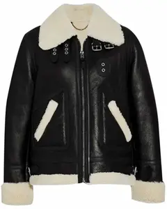 MotorCycleJackets Womens B3 Aviator Shearling Leather Jacket