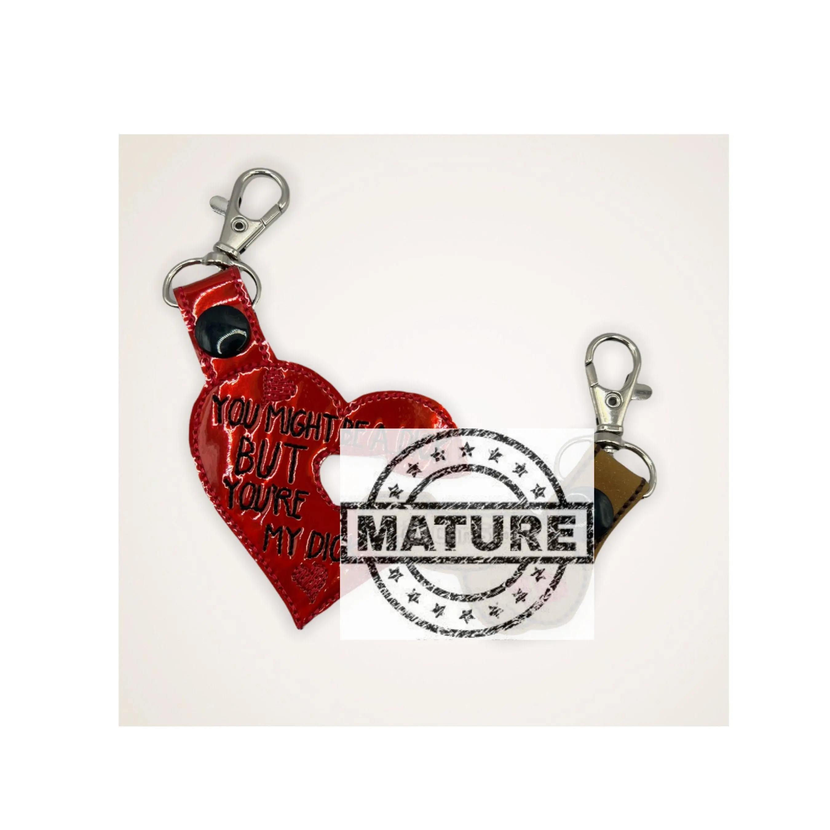 Couples Keychain, Mature, NSFW, You might be a dick, but you're my dick, Keyfob Set, Anniversary Gift, Valentine Gift for Boyfriend