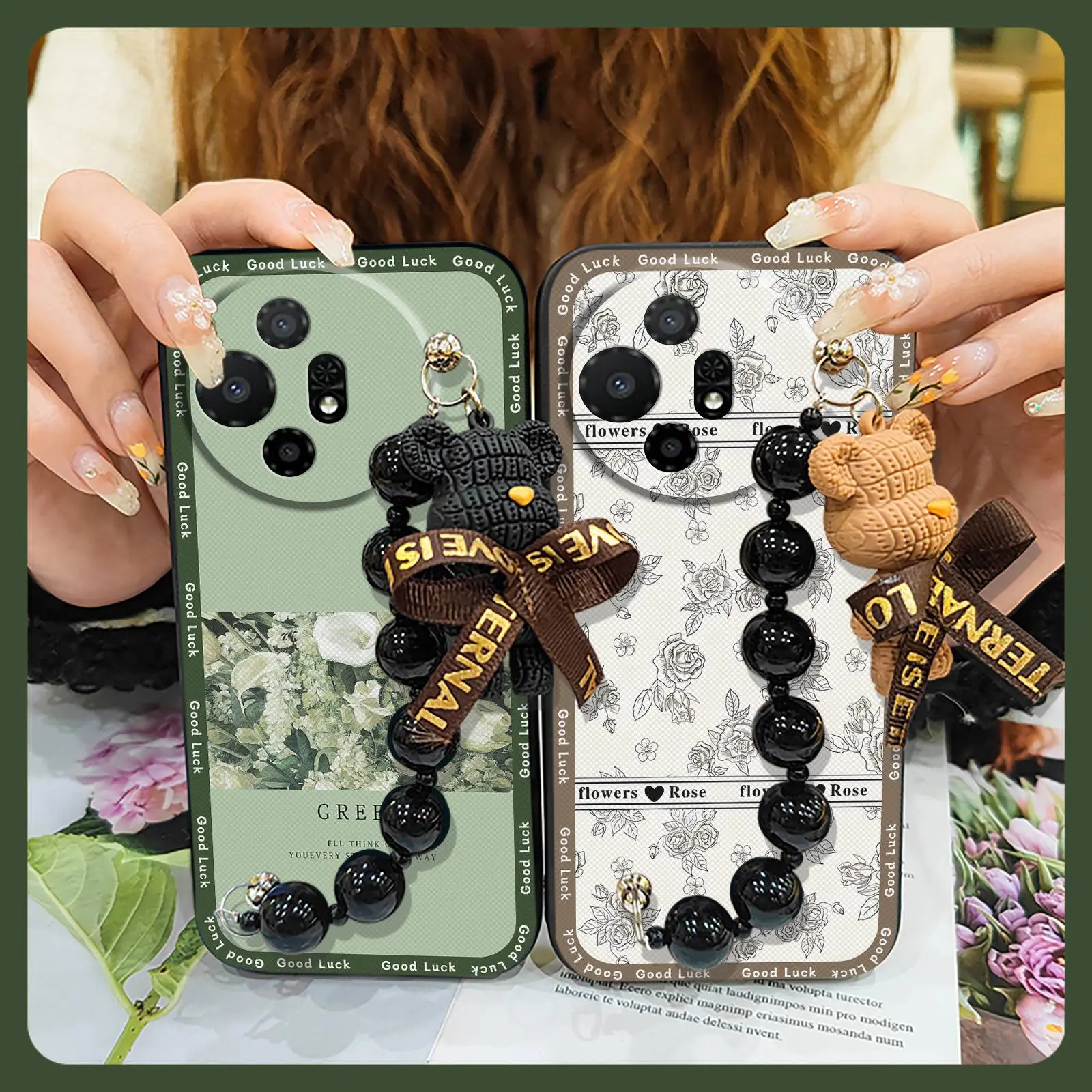 Simplicity Skin-friendly feel Phone Case For TCL 50XL 5G/50XL Nxtpaper 5G  Dirt-resistant Bear bracelet Back Cover phone case protective case silicone  Waterproof cute Cartoon - TikTok Shop