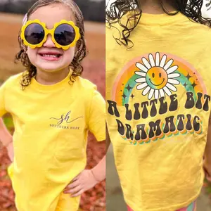 YOUNG A Little Bit Dramatic Girl’s Short Sleeve Shirt, Southern Boy Co, Southern Hope, Young Shirt, Kids Tee, Gift For Cute Girl, For Funny Boy