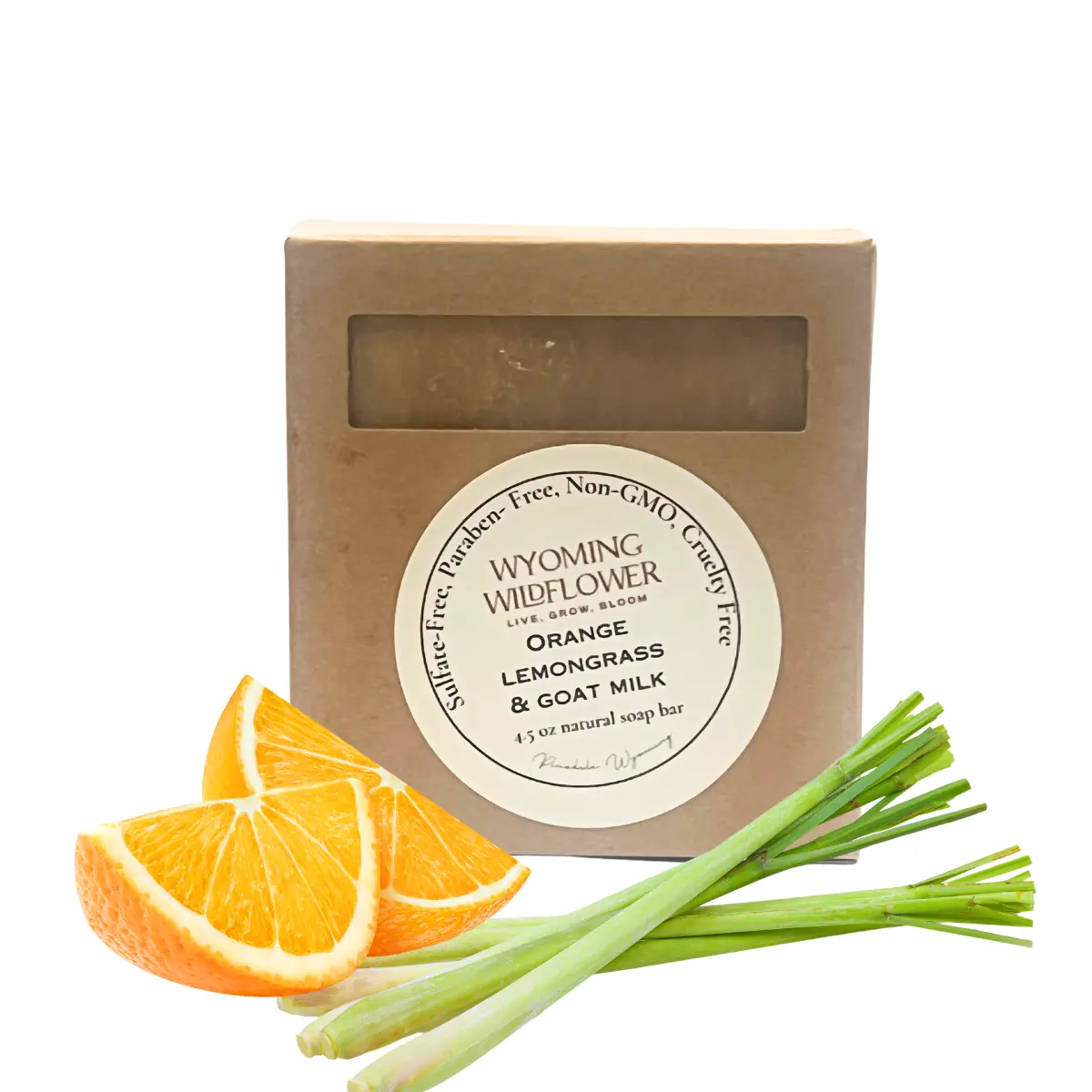 Orange Lemongrass Goat Milk Natural Soap Bar Aroma Body Care Scent Natura; Soothing Coconut Fragrance