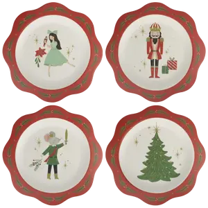 Nutcracker Bamboo 9" Plate Set