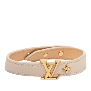 Pre-owned Louis Vuitton 1 Small Leather Goods LV Iconic Leather Bracelet gz