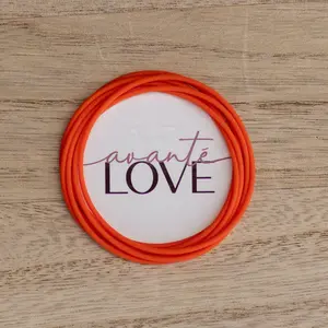 Tangerine: Silicone Jelly Bracelets-Stack of 6