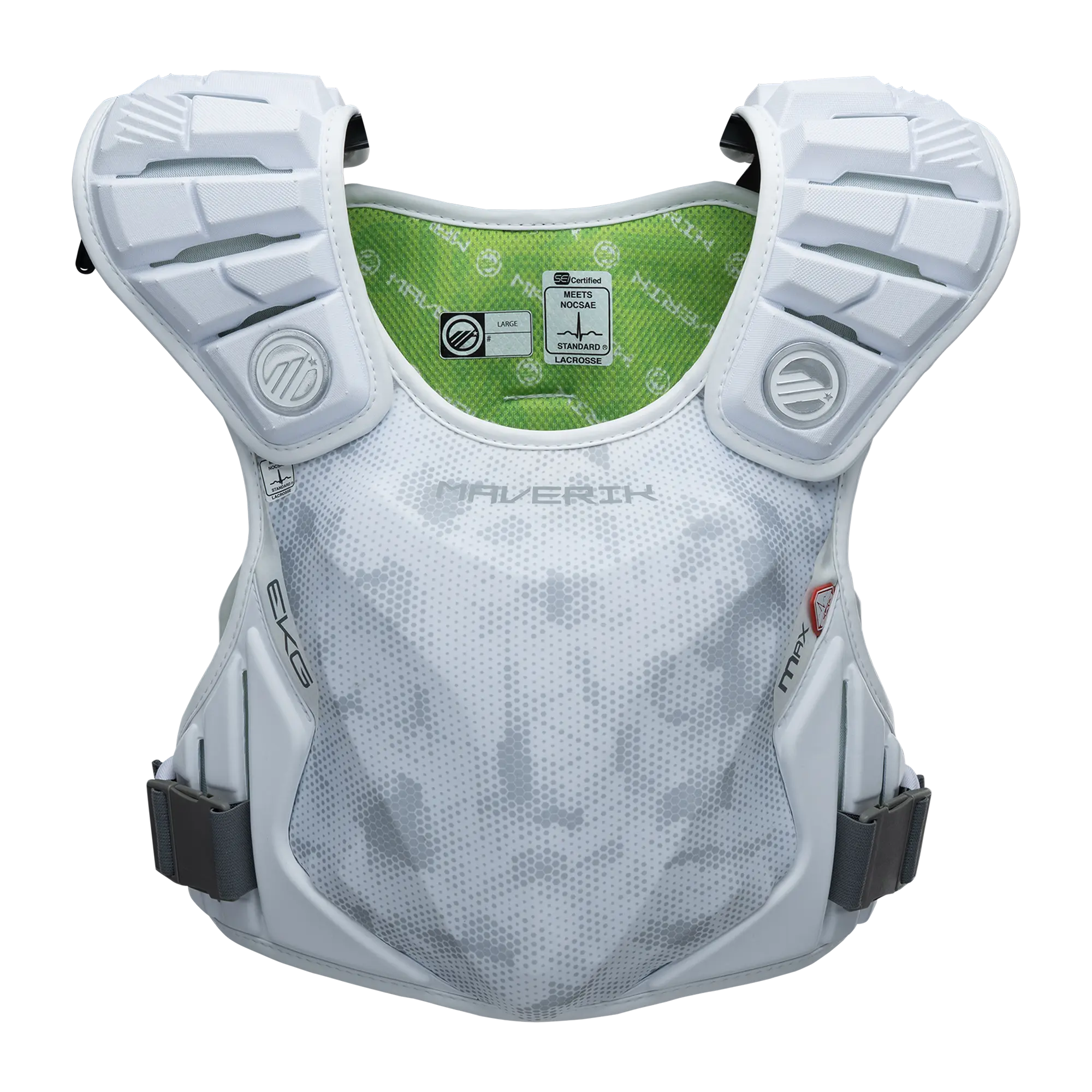 Maverik Max Speed Lacrosse Chest Pad - Lacrosse Gear with Flexibility, Aerate Vents, EKG System, Impact Protection for Ball Sports, American Football