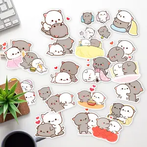 Stickers Pack 20 Pcs Peach Bumper Vinyl Loves Skateboard Bottle Water Goma Waterproof Couples Guitar Bike Luggage Colorful Laptop Aesthetic Car