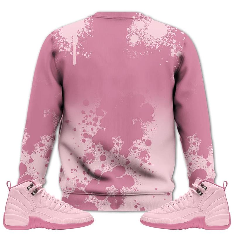 12 Pearl Pink Outfits, Pearl Pink 12s Sweatshirt Rod Wave Rapper 90s Unisex T-Shirts To Match Sneakers, Streetwear Style Urban Outfit Fabric Fleece
