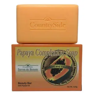Papaya Complexion Soap Countryside Beauty Bar with Papaya Seed Oil Soap Bar 4.4oz Body Care Smoother Gentle Fragrance Radiant Nourishing Cleanser Soothing