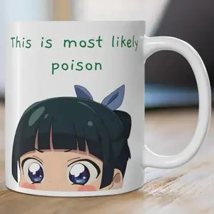 Apothecary Diaries MaoMao "This is Most Likely Poison" Funny Cute Anime Quote Ceramic Coffee Mug, 11oz Washable Weeb Otaku Fan Merchandise Drinkware