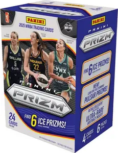 Panini 2025 WNBA Prizm Blaster Trading Cards Box with 6 Ice Prizms Ultra Rare Inserts and Retail Exclusive Pulsar Prizms