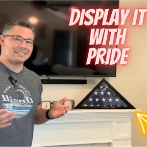 Personalized Flag Display Case for Burial Flag Military Flag Box Case Display for Wall or Table Top Custom Engraving Glass Front Ideal for Honoring Military Veteran 5 x 9.5 FT