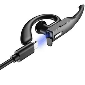 Wireless Headset Business Earpiece Built-in Mic Noise Cancelling Headphone 5.3 Handsfree Sports Earphone for Android iOS Driving Trucker Driver Business Office