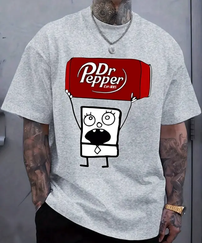 Unisex 100% Cotton "Dr. Pepper Fanatic" Playful And Colorful T - Shirt