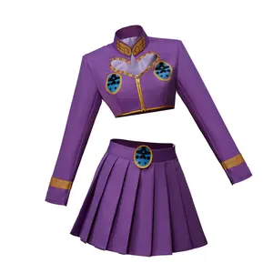 JoJo's Bizarre Adventure Cosplay Costume Giorno Giovanna Fanart Dress Outfit Women Halloween Costume Clothing Casual Womenswear Gamis