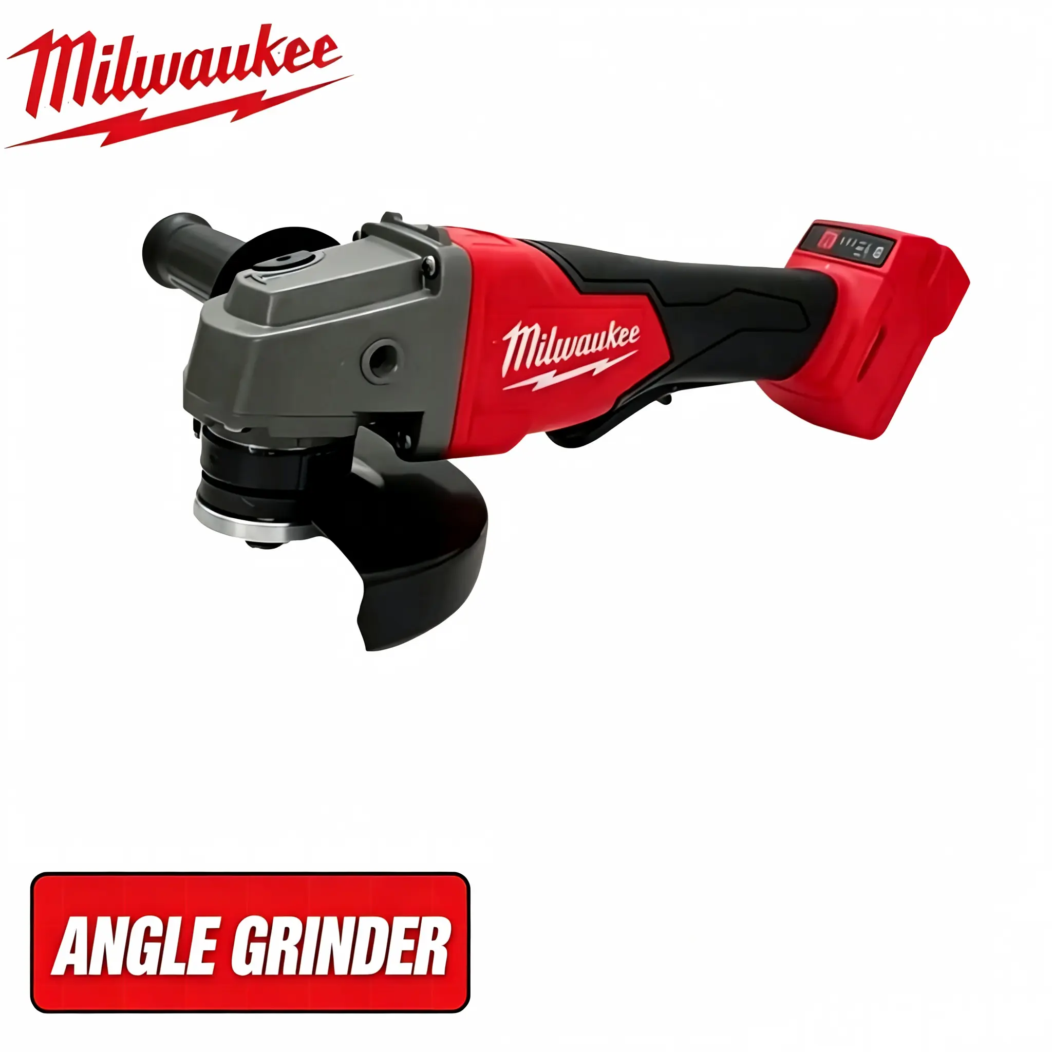 Milwaukee M18 Series Brushless Motor Angle Grinder - Metalworking & Welding Tool with Adjustable Guard, Auxiliary Handle, Batteries for Inches-Sized Grinding Jobs
