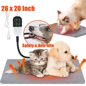Dog Heating Pad,Pet Heating Pad for Cats Dogs-Cat Heating Pad-Heated Dogs Bed-Warming Pad for Whelping Boxwith Remote Control 12 Adjustable Temperature&Timer, Chew Resistant Cord, Removable Washable Cover