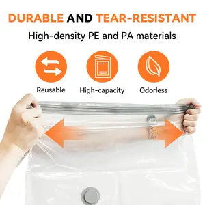 Travel Vacuum Compression Storage Bags with USB Rechargeable Electric Pump Ultra Compact Lightweight Space Savers for Clothing & Travel Essentials Zipper Pouches Outdoor Packing System Hand Organizer Holiday Variety Pack