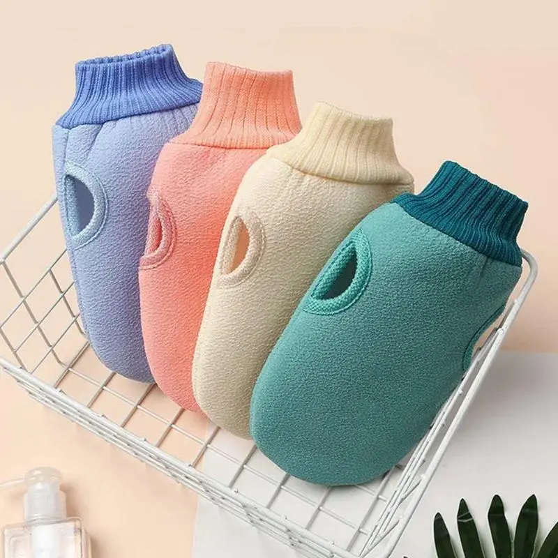 2pc Bath for Peeling SPA Exfoliating Shower Brush Body Cleaning Scrub Mitt Rub Dead Skin Gloves Shower Towel Foam Body Massage