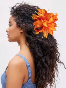 1pcs Bohemian oversized artificial flower hair claw suitable for vacation travel