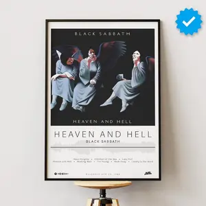Black Sabbath Poster | Heaven And Hell Poster | Album Poster Prints | Wall Decor Posters | Album Cover | Metal Music Poster