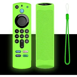 Remote Cover for Firetvstick 4K Max (3rd Gen) 2021,Glow in The Dark  Protective Case Compatible with Fire tvstick 4K Alexa Voice Remote Control with Lanyards,Anti-Slip,Shockproof