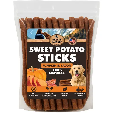 Sweet Potato Sticks - Pumpkin And Bacon Sweet Potato Dog Treats