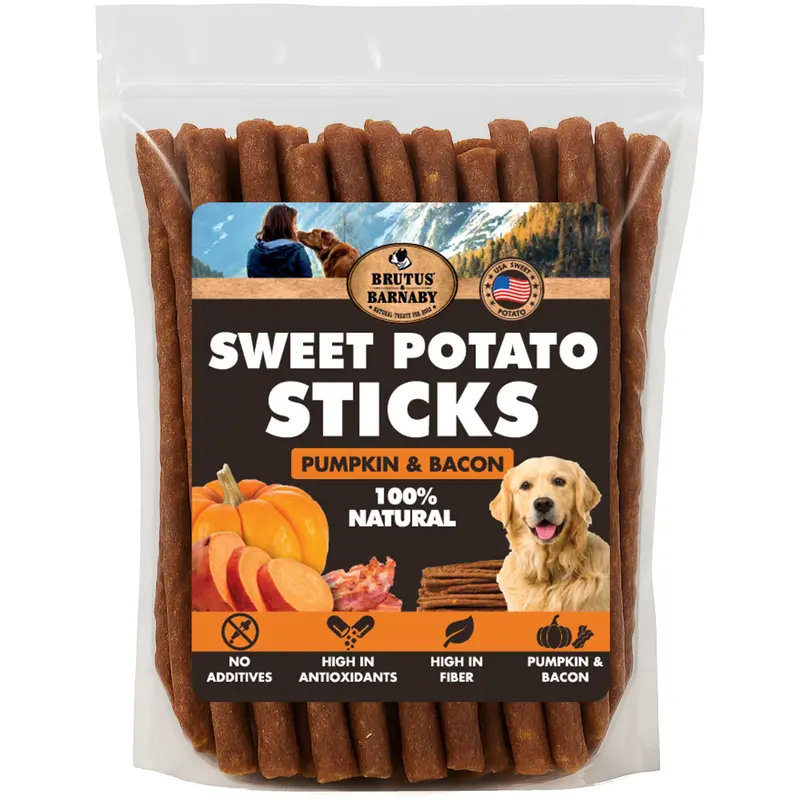 Sweet Potato Sticks - Pumpkin And Bacon Sweet Potato Dog Treats