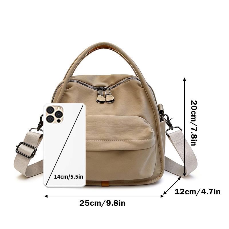 Lightweight Nylon Crossbody Bag for Women – Large Capacity Shoulder Purse with Front Pocket for Daily Use