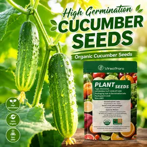 Short & Crisp Pickling Cucumber Seeds - High Germination All-Season Heirloom Seeds for Home Garden Plants