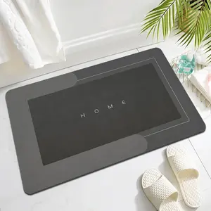 [Anti-skid Safety] Bathroom Absorbent Floor Mat Household, Shower Room Door Anti-skid Mat, Solve Water Accumulation and Anti-skid, Kitchen and Toilet Can Be Used